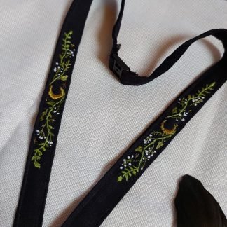 Pellava Avainnauha Kuuköynnös (musta)