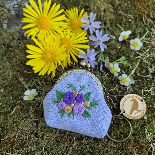 Avaimenperäkukkaro Ruusut (vaaleanlila) - Image 3